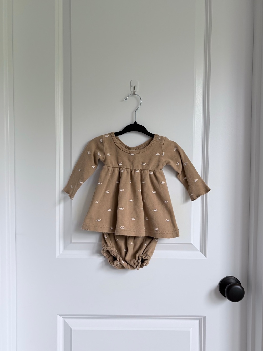 Quincy Mae Long Sleeve Jersey Dress with Bloomers in Suns